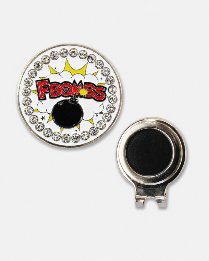 Bling F-Bomb Ball Marker & Hat Clip Set