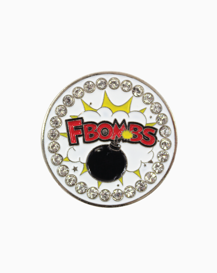 Bling F-Bomb Ball Marker & Hat Clip Set