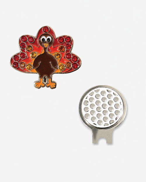Bling Turkey Ball Marker & Hat Clip Set