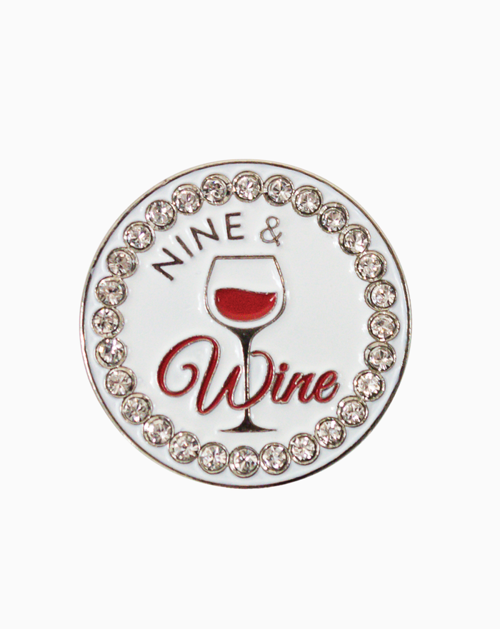 Bling Nine & Wine Ball Marker & Hat Clip Set