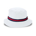 White/Navy & Red Band