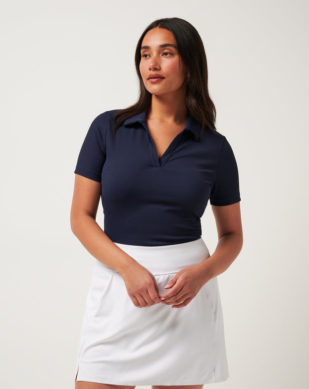 MOVEKNIT VNECK POLO