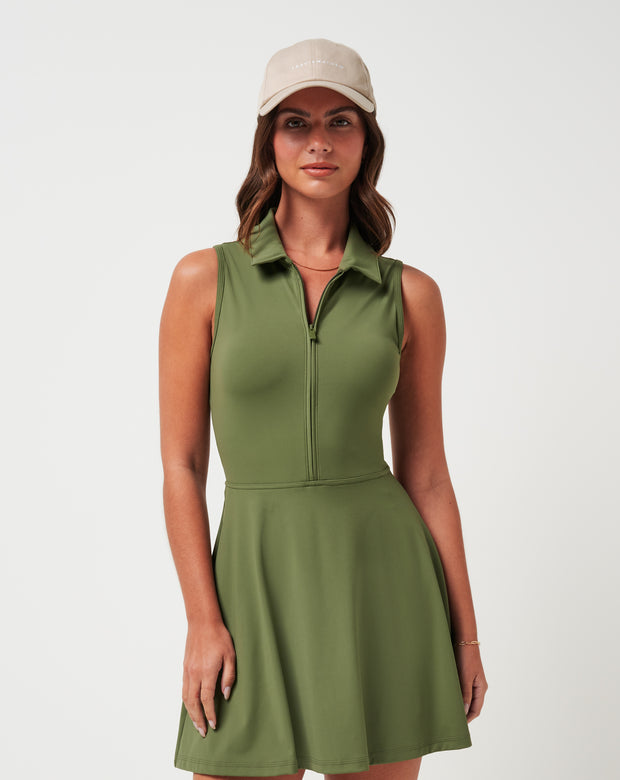 MOVEKNIT SLEEVELESS POLO DRESS 2.0