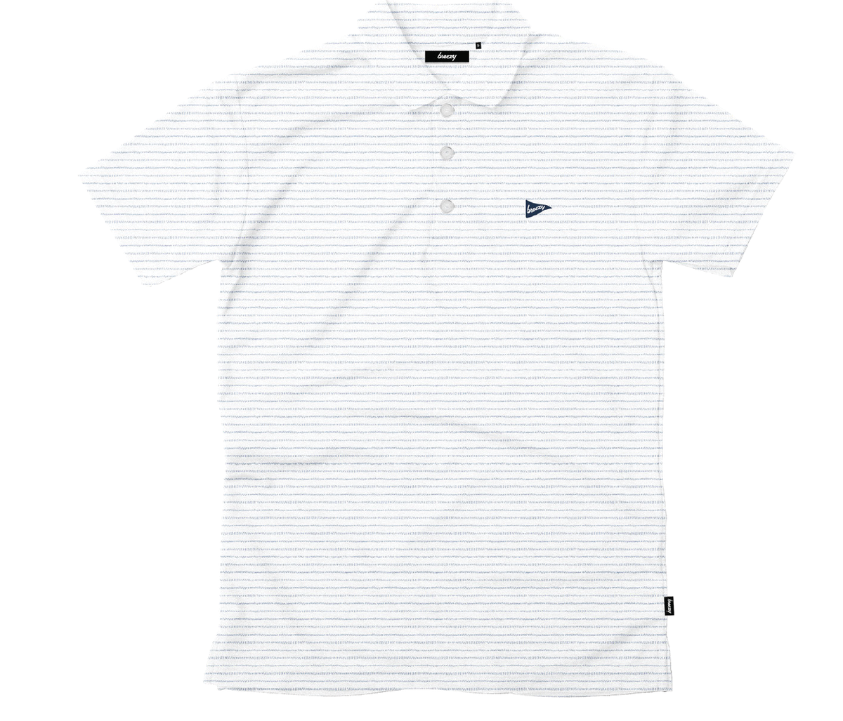 Breezy Golf Pebbled Stripes Polo in white with light blue horizontal stripes.