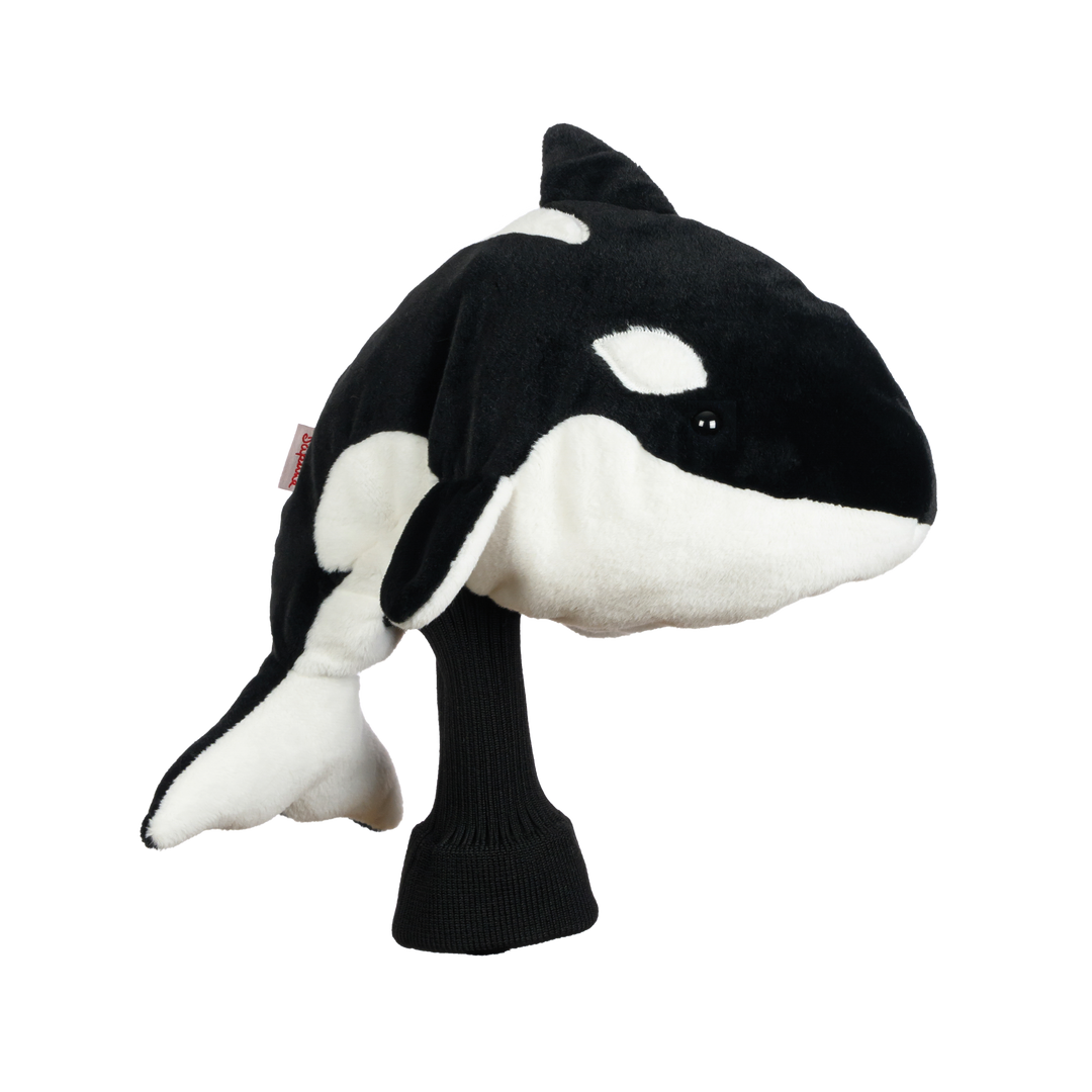 Orca whale golf driver headcover by Daphne’s Headcovers designed to fit 460cc drivers.