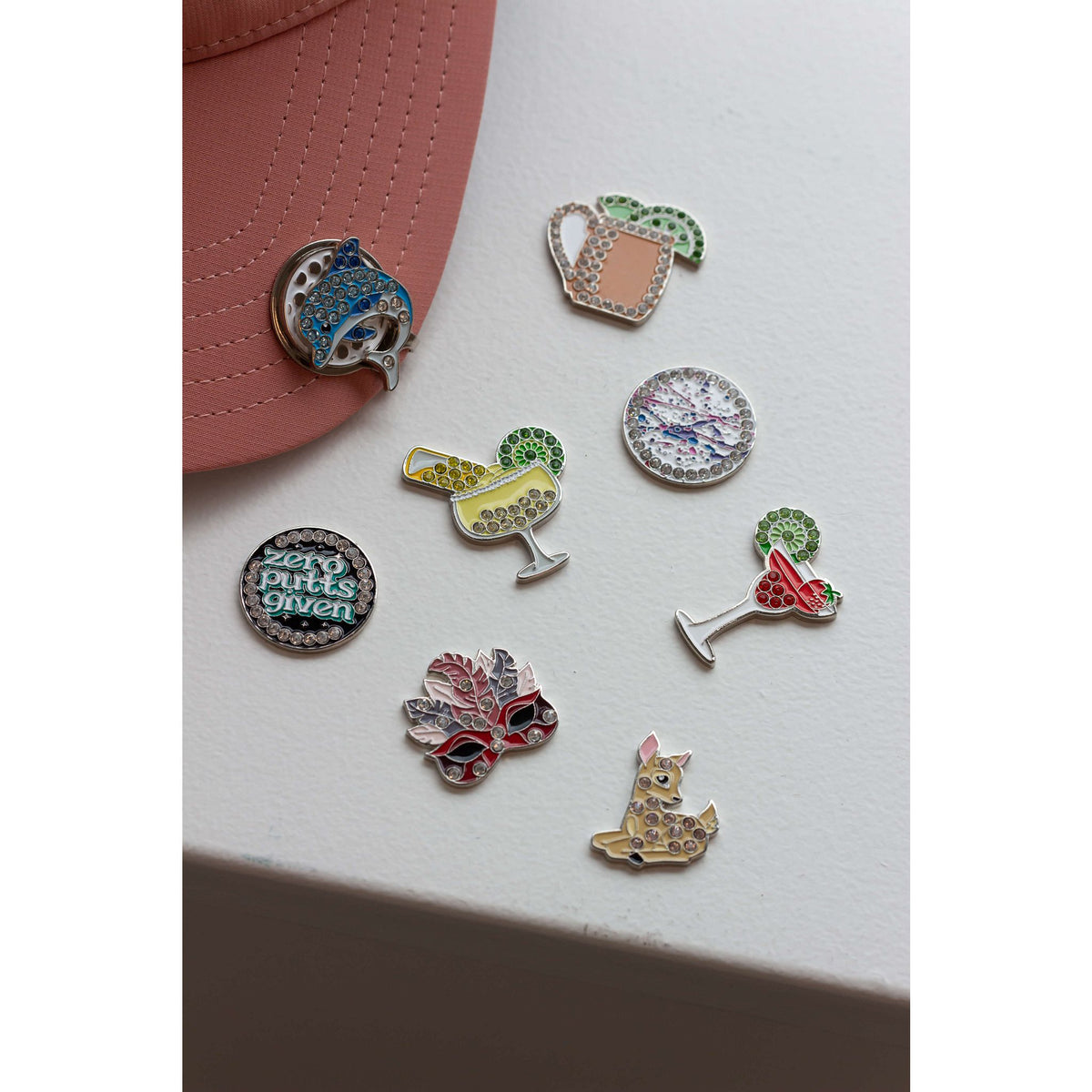 Bling Mexican Bulldog Ball Marker & Hat Clip Set