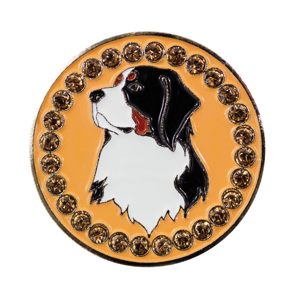 Bling Bernese Mountain Dog Ball Marker and Hat Clip Set