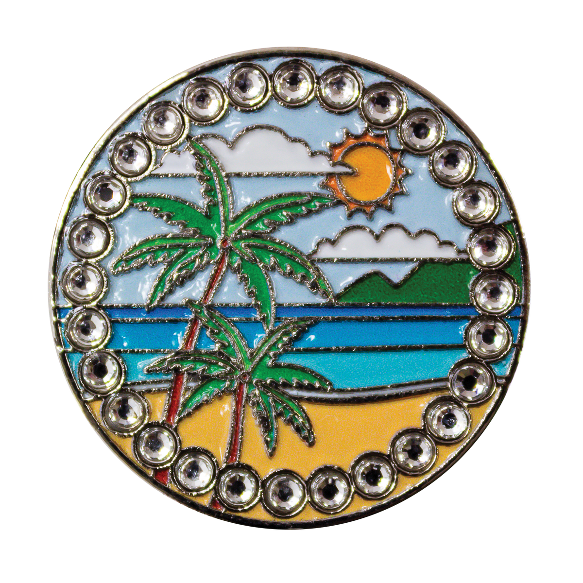 Bling Beach Oasis Ball Marker and Hat Clip Set