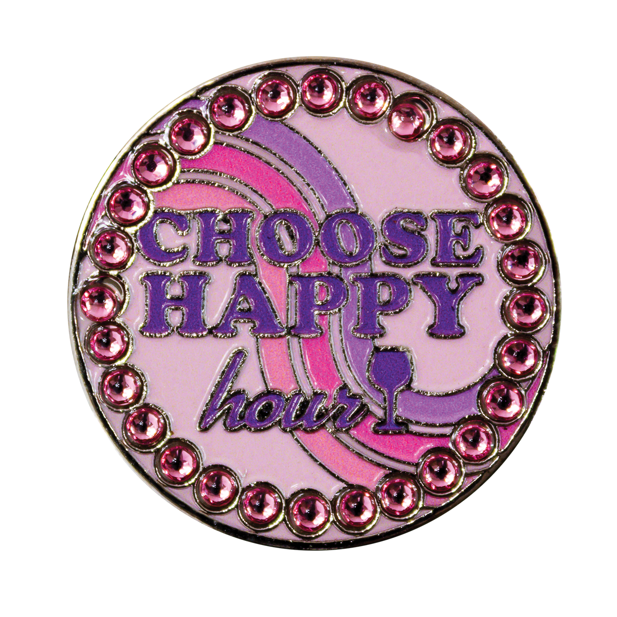 Bling Happy Hour Ball Marker & Hat Clip Set