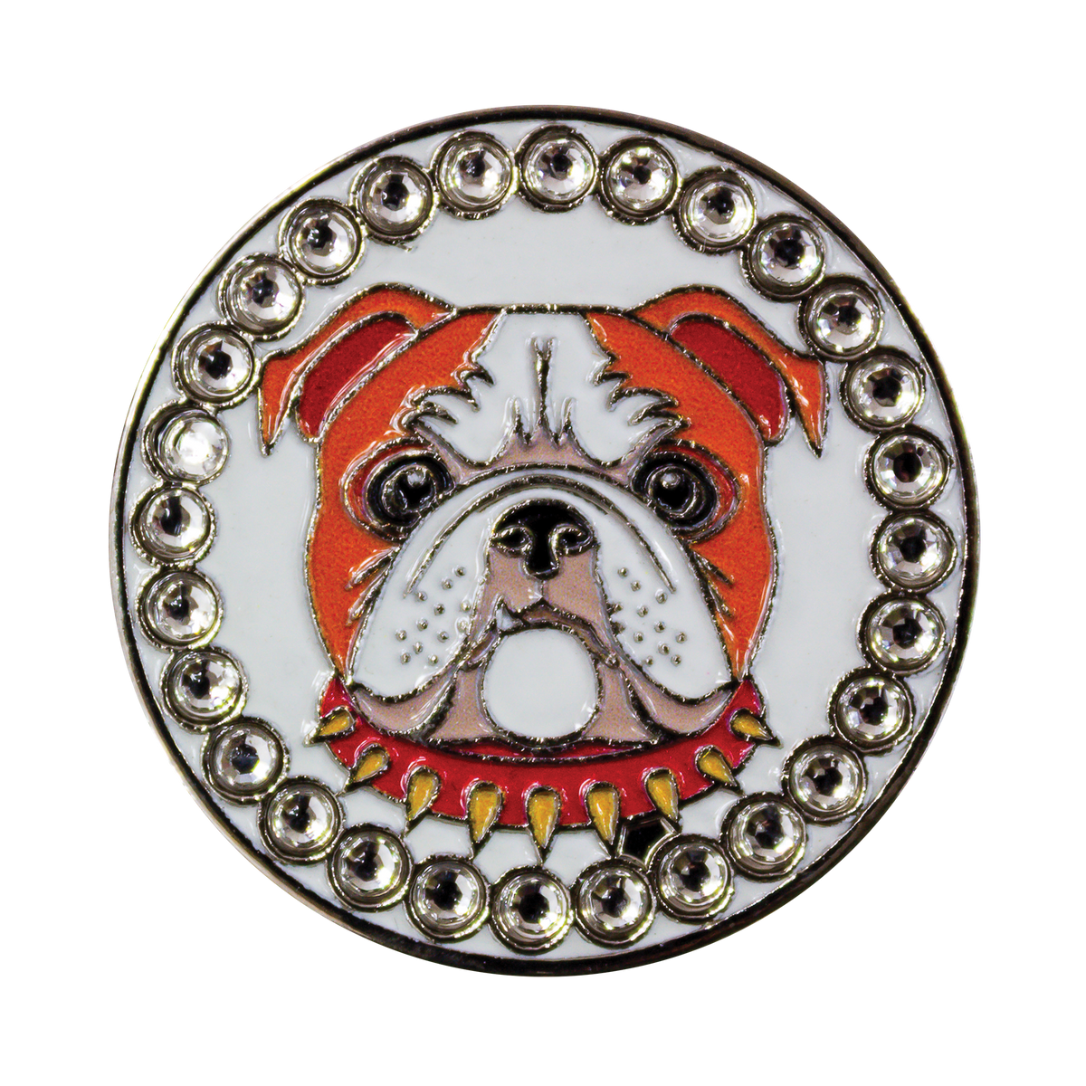Bling English Bulldog Ball Marker and Hat Clip Set