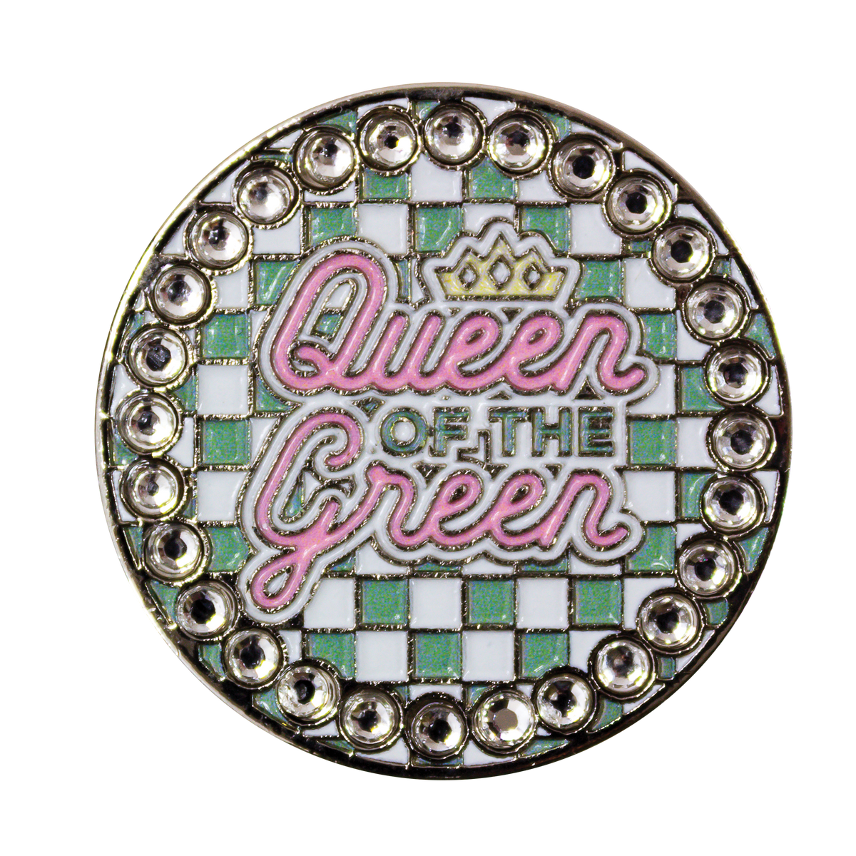 Bling Queen Of The Green Ball Marker & Hat Clip Set