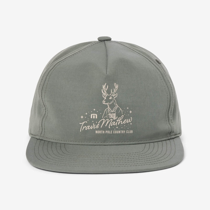 TravisMathew Frost This hat in sage green with stag logo embroidery.