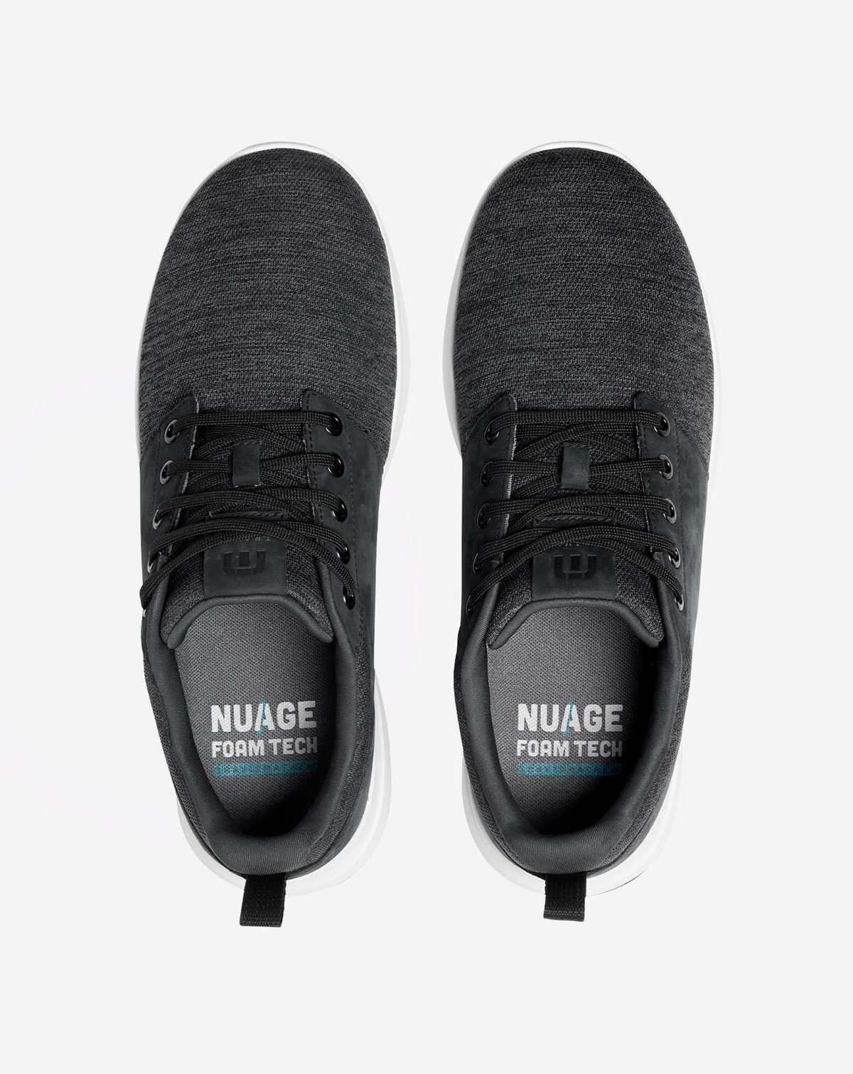 Top view of TravisMathew Daily 3 shoes showing lace-up closure and breathable knit fabric