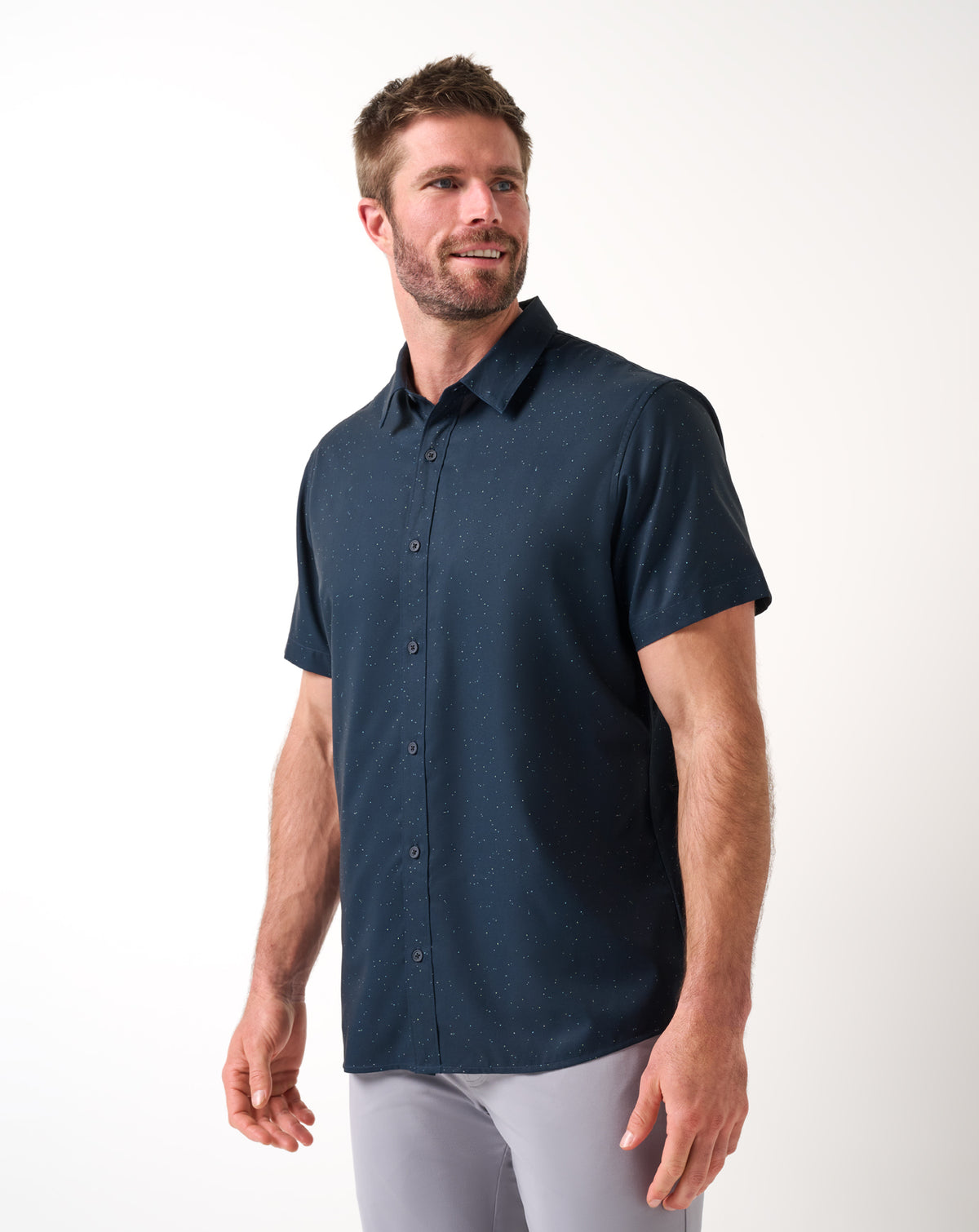 Techwoven Chartered Button Up