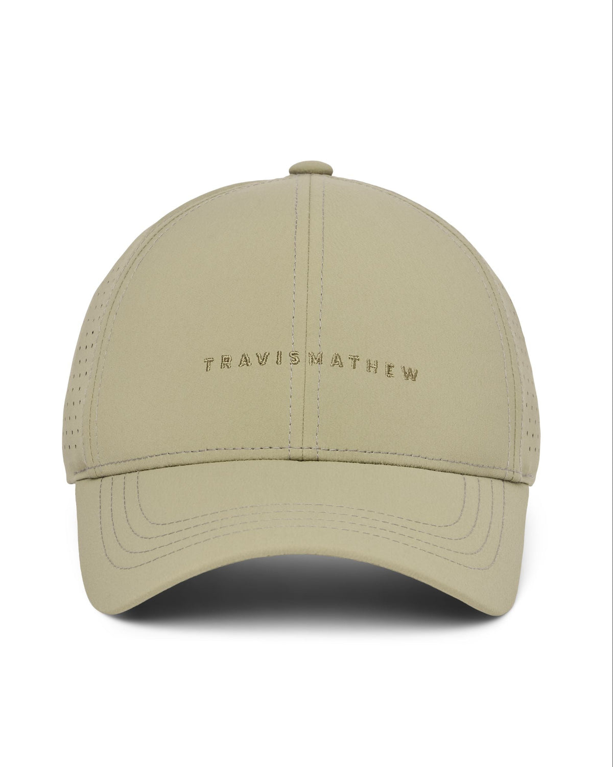 TravisMathew Women’s Moonshadow oil green golf hat front view