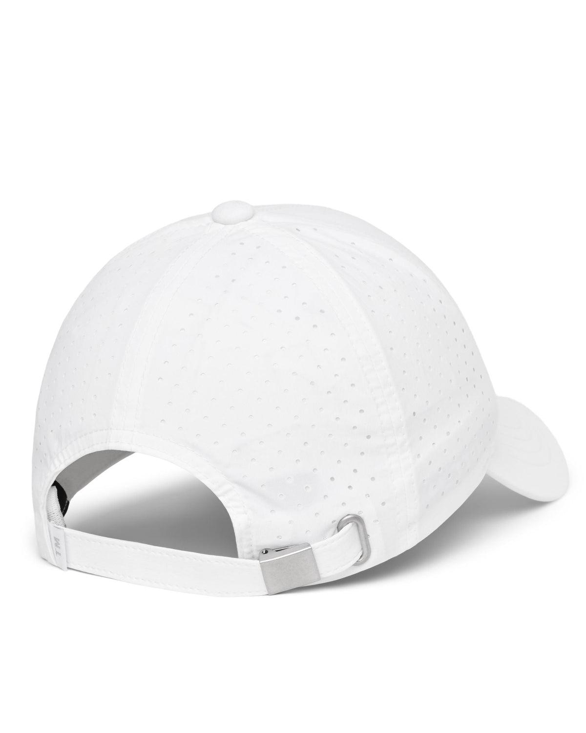 TravisMathew white Moonshadow women’s cap perforated back detail
