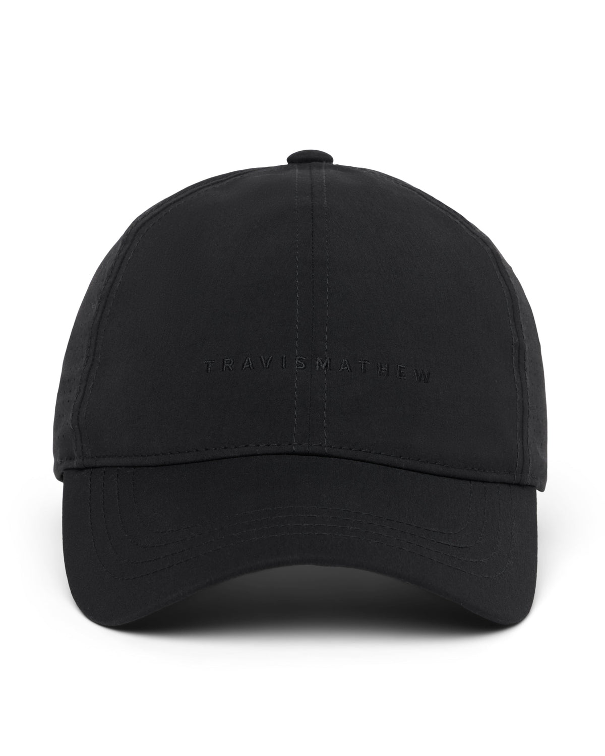 TravisMathew Women’s Moonshadow black golf hat front view