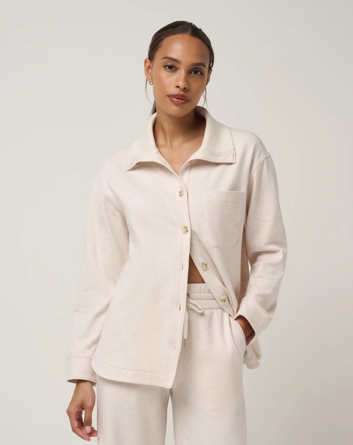 Cloud Fleece Button Down Shacket
