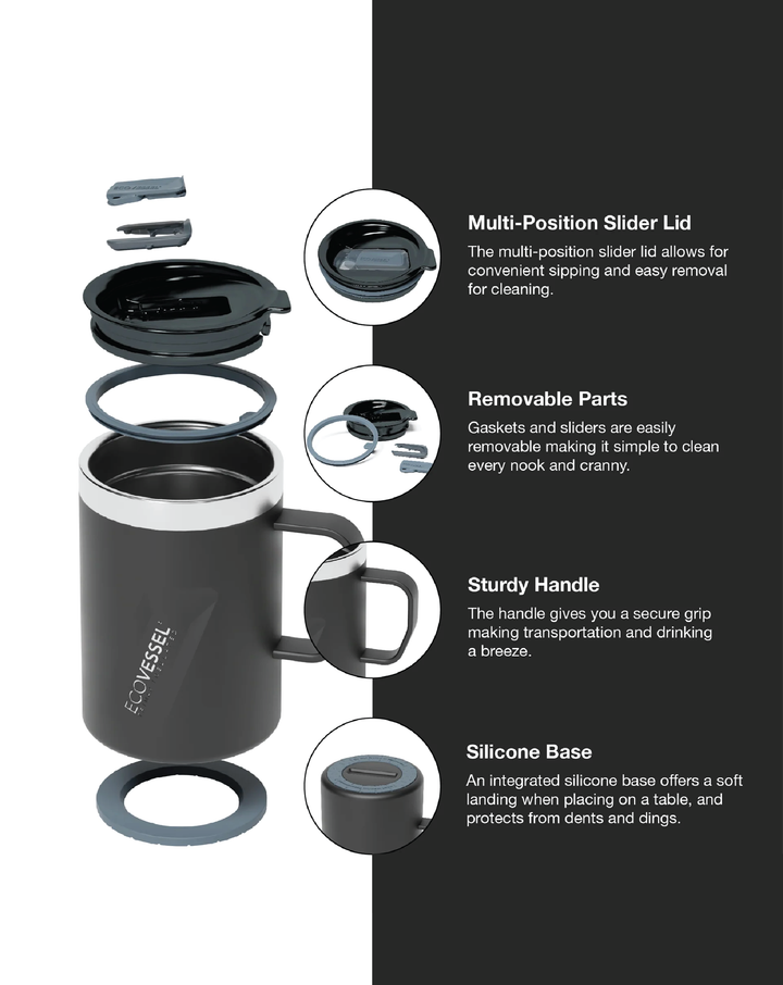 EcoVessel Transit 12oz Triple-Insulated Travel Mug