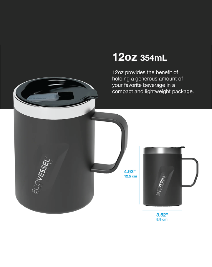 EcoVessel Transit 12oz Triple-Insulated Travel Mug