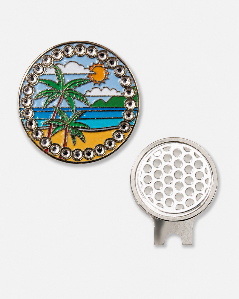 Beach Oasis Ball Marker and Hat Clip