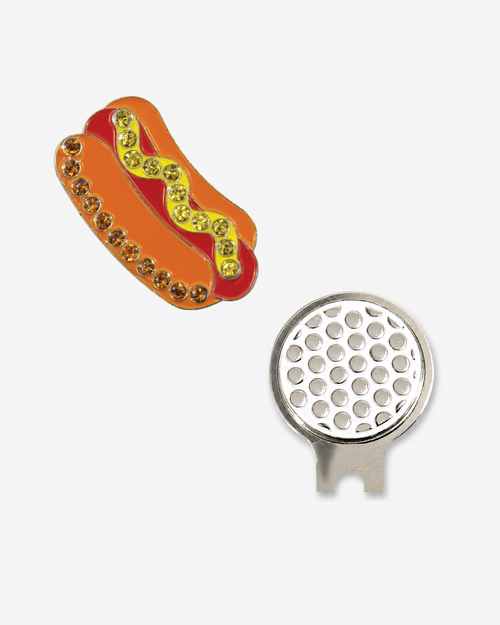 Bling Hot Dog Ball Marker & Hat Clip Set