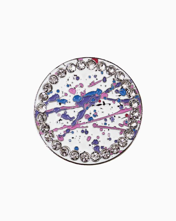 Bling Paint Splatter Ball Marker & Hat Clip Set