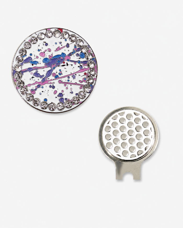 Bling Paint Splatter Ball Marker & Hat Clip Set